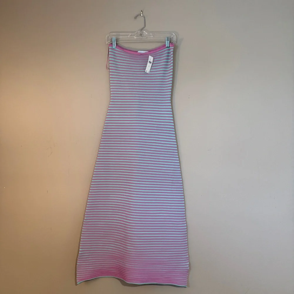 NWT The Wolf Gang Anthropologie Sunmor Tube Dress Stripe Medium - Picture 4 of 11